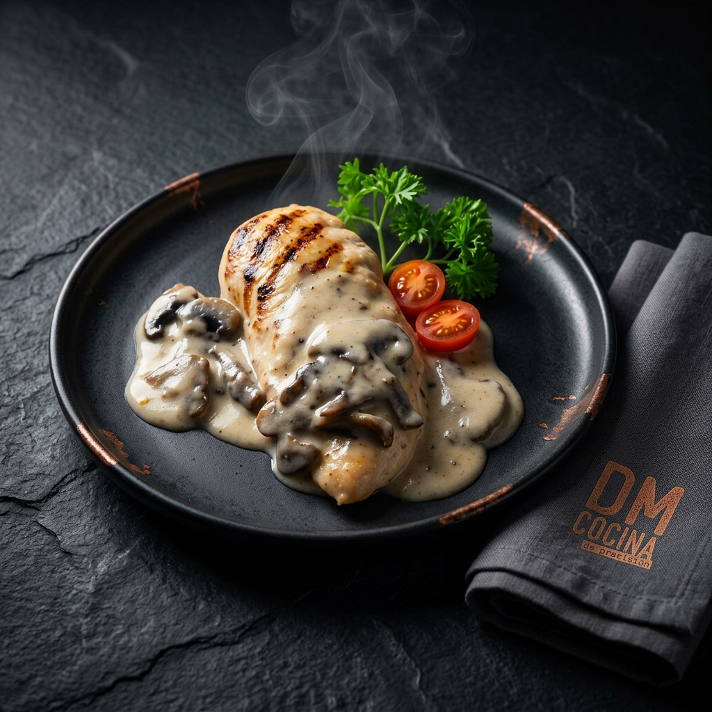 Suprema de pollo + champignons