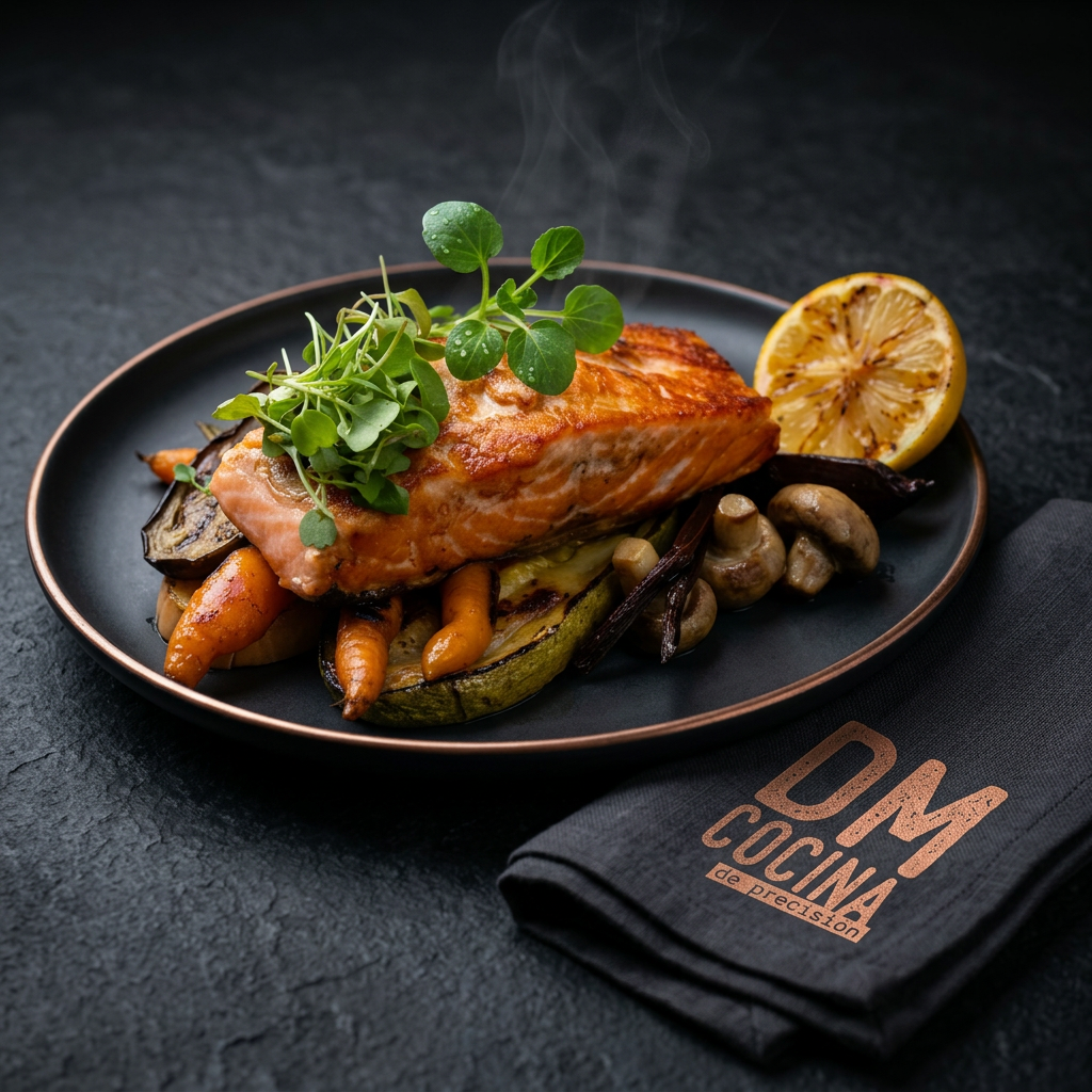 Salmón rosado grill